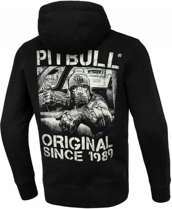 Bluza rozpinana z kapturem Pit Bull Cotton Terry Drive '23 - Czarna 