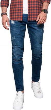 Spodnie męskie jeansowe Skinny Fit nieb P1060 XXL