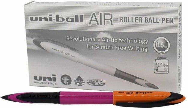 Uni-ball AIR - Palla Roller Media 0,7 Mm, Confezione Da 5, 2 X Nero, 2 X Blu, 1 X Rosso - UBA-188-L - Foto 9