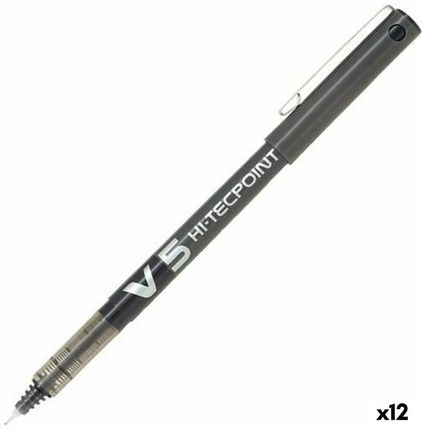 Pilot Długopis Z Płynnym Atramentem V-5 Hi-Tecpoint Czarny 0,3mm (12 Sztuk)