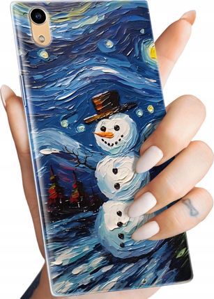 Etui Do Sony Xperia XA1 Bałwan Zima Śnieg Obudowa Pokrowiec Case