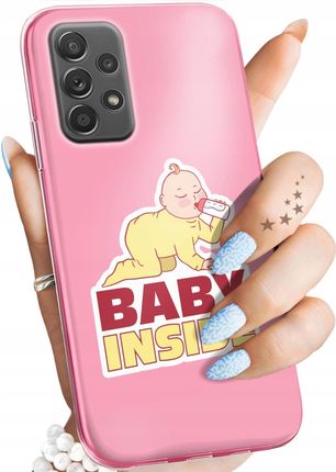 Hello Case Etui Do Samsung Galaxy A52 5G Ciążowe Pregnant Baby Shower Obudowa