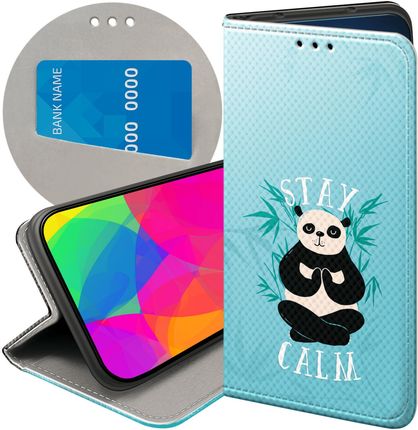 Hello Case Etui Z Klapką Do Samsung Galaxy M52 5G Panda Bambus Pandy Futerał