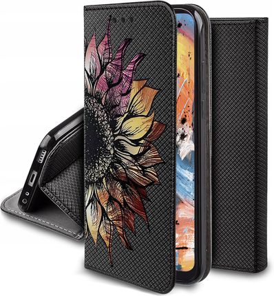 Krainagsm Etui Motorola Moto G54 5G Power Edition Magnet Case Portfel Szkło 9H