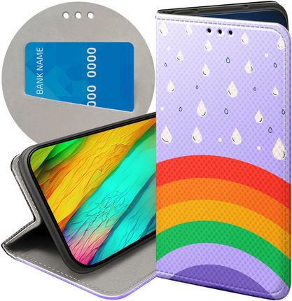 Hello Case Etui Z Klapką Do Xiaomi Mi A2 6X Tęcza Rainbow Futerał Pokrowiec