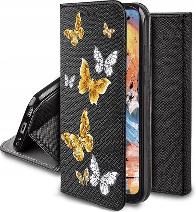 Krainagsm Etui Motorola Moto G54 5G Power Edition Magnet Case Portfel Szkło 9H