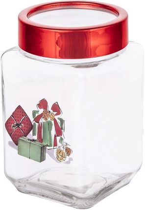 Słoik pojemnik na żywność szklany świąteczny Altom Design Klasyka Świąt Prezenty czerwony 700 ml | Sklep producenta