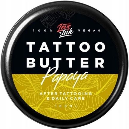 Masło Krem do tatuażu LOVEINK Tattoo Butter PAPAYA 100 ml | do PIELĘGNACJI
