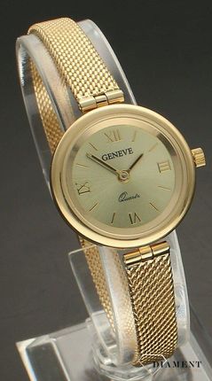 Złoty zegarek Geneve damski 585 biżuteryjna bransoletka 26 gram złota ZG 183