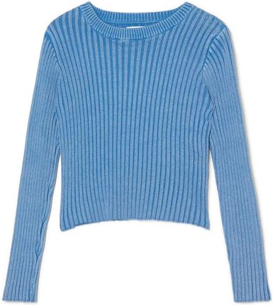 Cropp - Niebieski bawełniany sweter - Niebieski