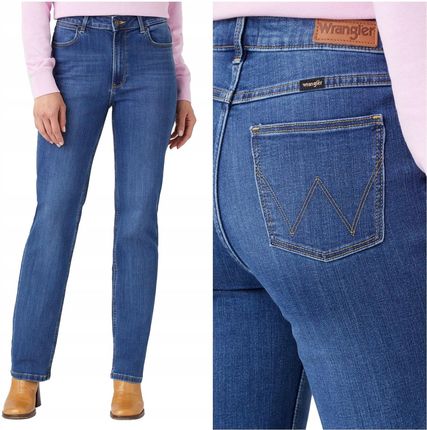 Wrangler Straight Damskie Spodnie Jeansowe W33 L32