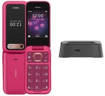 Nokia 2660 Flip Różowy ze stacją ładującą