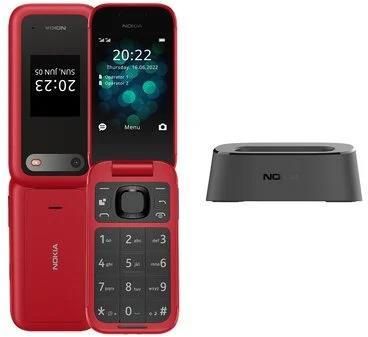 Nokia 2660 Flip Czerwony ze stacją ładującą