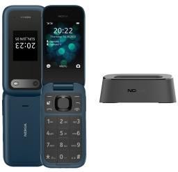 Nokia 2660 Flip Niebieski ze stacją ładującą
