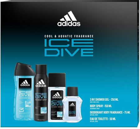 Adidas Ice Dive Zestaw Kosmetyków Do Pielęgnacji 4 Szt.