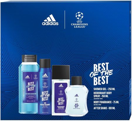 Adidas Uefa Champions League Best Of The Zestaw Kosmetyków 4 Szt.