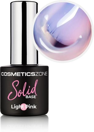 Cosmetics Zone Baza Hybrydowa Budująca Jasnoróżowa Solid Base Light Pink 7Ml