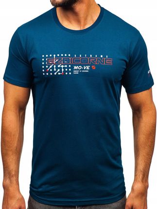 T-shirt Koszulka Ciemno-niebieska 14732 Denley_m
