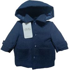 Zdjęcie PŁASZCZYK CHŁOPIĘCY Z FLAUSZU GRANATOWY 62 CM CHRISTOPHER - Pniewy