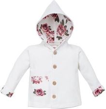 Zdjęcie 11218E-74 MAKOMA - Bluza z kapturem Roses Ecru r.74 - Będzin