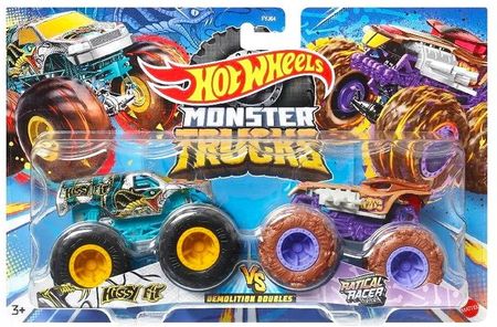 Hot Wheels - Monster Trucks 2pak Hissy Fit vs Ratical Racer HLT61 FYJ64
