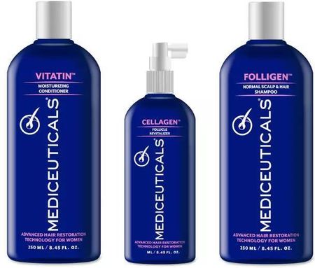 Mediceuticals For Hair Loss Women Normal (Folligen 250ml + Vitatin 250ml + Cellagen 125ml)