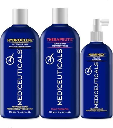 Mediceuticals For Hair Loss Dry (Hydroclenz 250ml + Therapeutic 250ml + Numinox 125ml)
