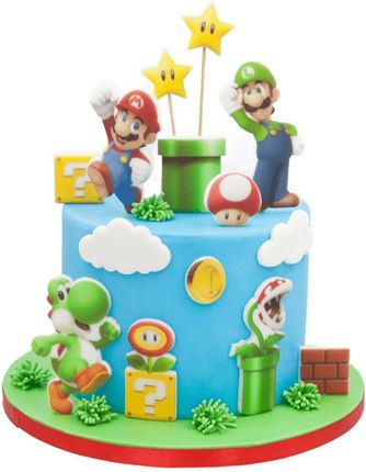Słodka Fanaberia Zestaw Dekoracje Na Tort Super Mario 14 El 2D