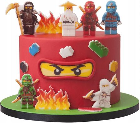 Słodka Fanaberia Zestaw Dekoracje Na Tort Lego Ninjago