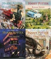Ilustrowany Pakiet Harry Potter 1 2 3 4 Zestaw x4 KSIĄŻKA PREZENT