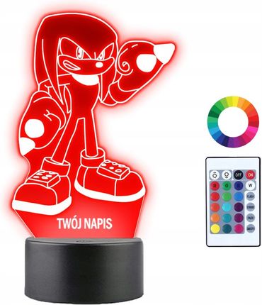 Lampka Nocna 3D Led Sonic Knuckles Grawer