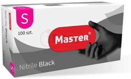 Master Rękawiczki Nitrylowe Czarne S A'100