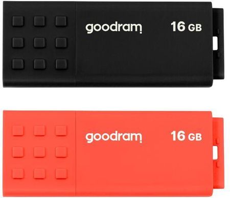 GoodRam UME3 Mix Dwupak 2x16GB USB 3.2 (czarny-czerwony) (UME30160MXR112P)