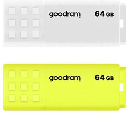 GoodRam UME2 Mix Dwupak 2x64GB USB 2.0 (biały-żółty) (UME20640MXR112P)