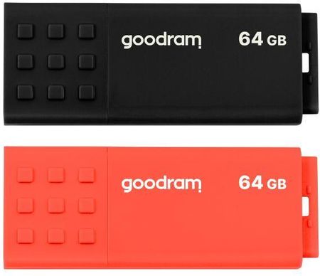 GoodRam UME3 Mix Dwupak 2x64GB USB 3.2 (czarny-czerwony) (UME30640MXR112P)