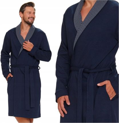 Szlafrok męski Doctor Nap 5283 navy blue L