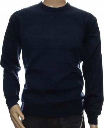 Ciepły klasyczny sweter męski z wełny wełniany miły niegryzący XXL 2XL