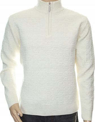 Ciepły sweter męski z wełny wełniany niegryzący półgolf ze stójką XL