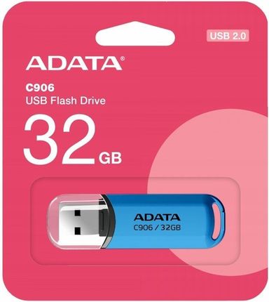 Adata 32GB C906 niebieski USB 2.0 (AC90632GRWB)