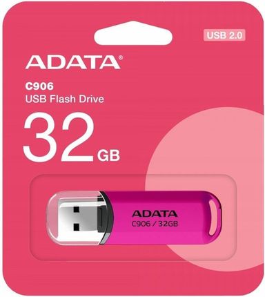 Adata 32GB C906 różowy USB 2.0 (AC90632GRPP)