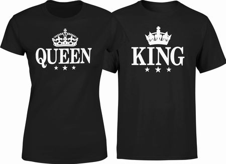 King/queen koszulki dla par prezenty na slub dla pary młodej wesele walentynki zakochanych