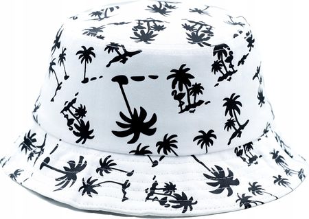 Letni kapelusz rybacki bucket cienki plażowy Palmy