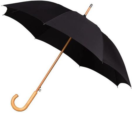 Automatyczna parasolka z drewnianą rączką, czarna