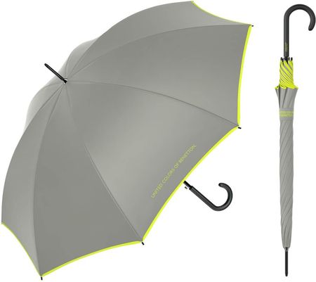 Automatyczna parasolka Benetton jednokolorowa z kontrastową obwódką