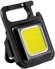 Mini latarka led cob 200lm z magnesem otwieracz do butelek 4 tryby alu