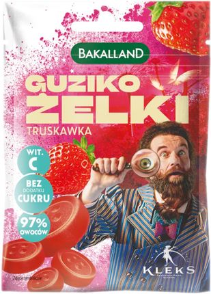 Bakalland - Kleks Guziko, żelki truskawkowe, 34 g