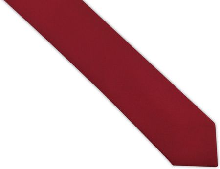 Czerwony/bordowy gładki krawat męski, strukturalny materiał D327