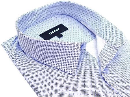 Błękitna koszula męska ze wzorem VILLARO I025