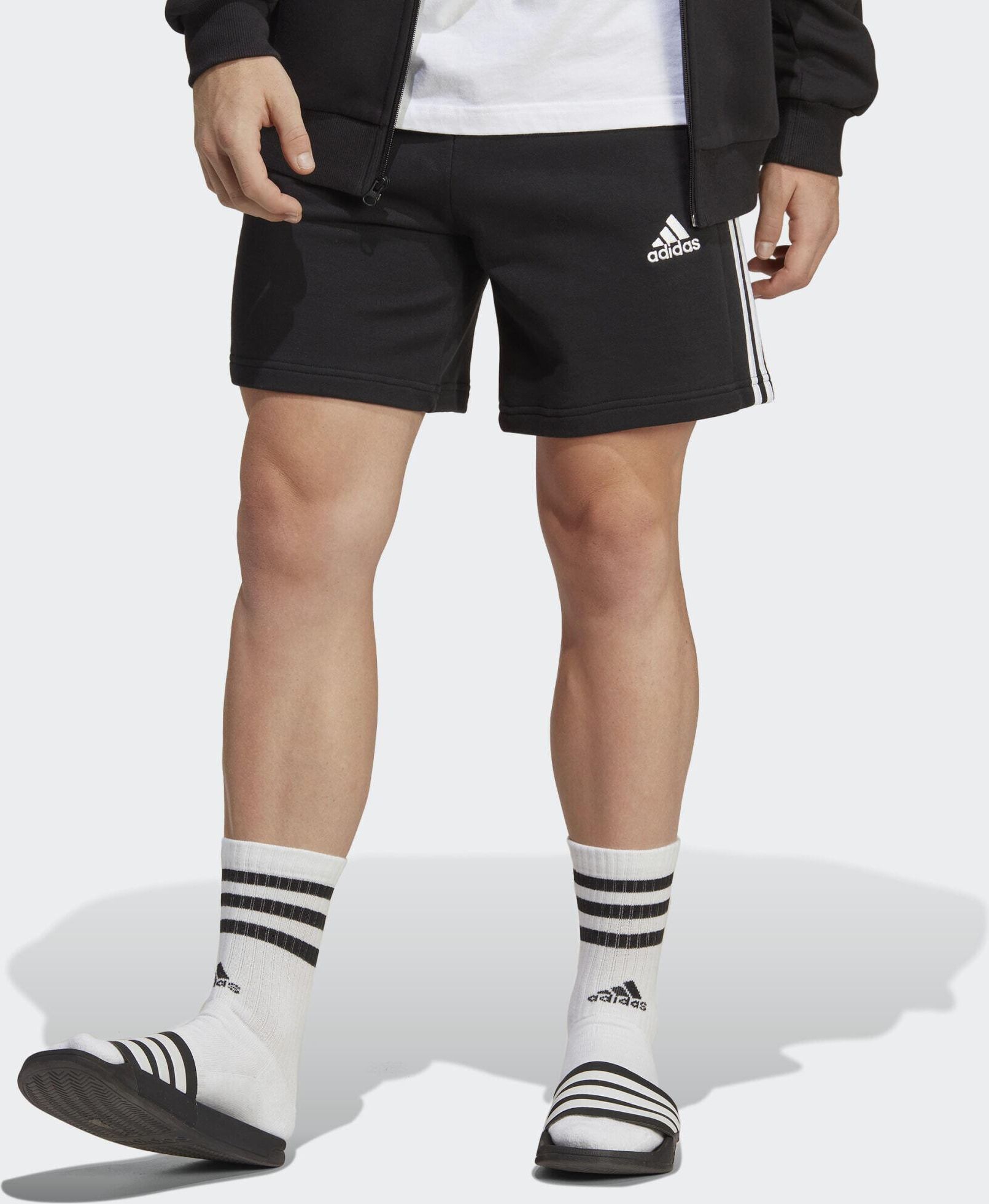 ● ADIDAS ● TERRY 3S Shorts Adidas Essentials French Terry 3 Stripes Shorts Czarne