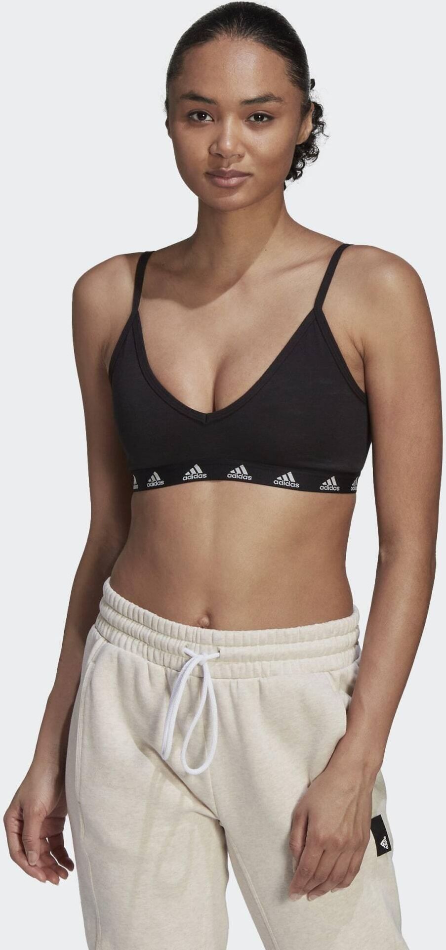 Adidas Purebare Light Support Bra Białe - Ceny i opinie 